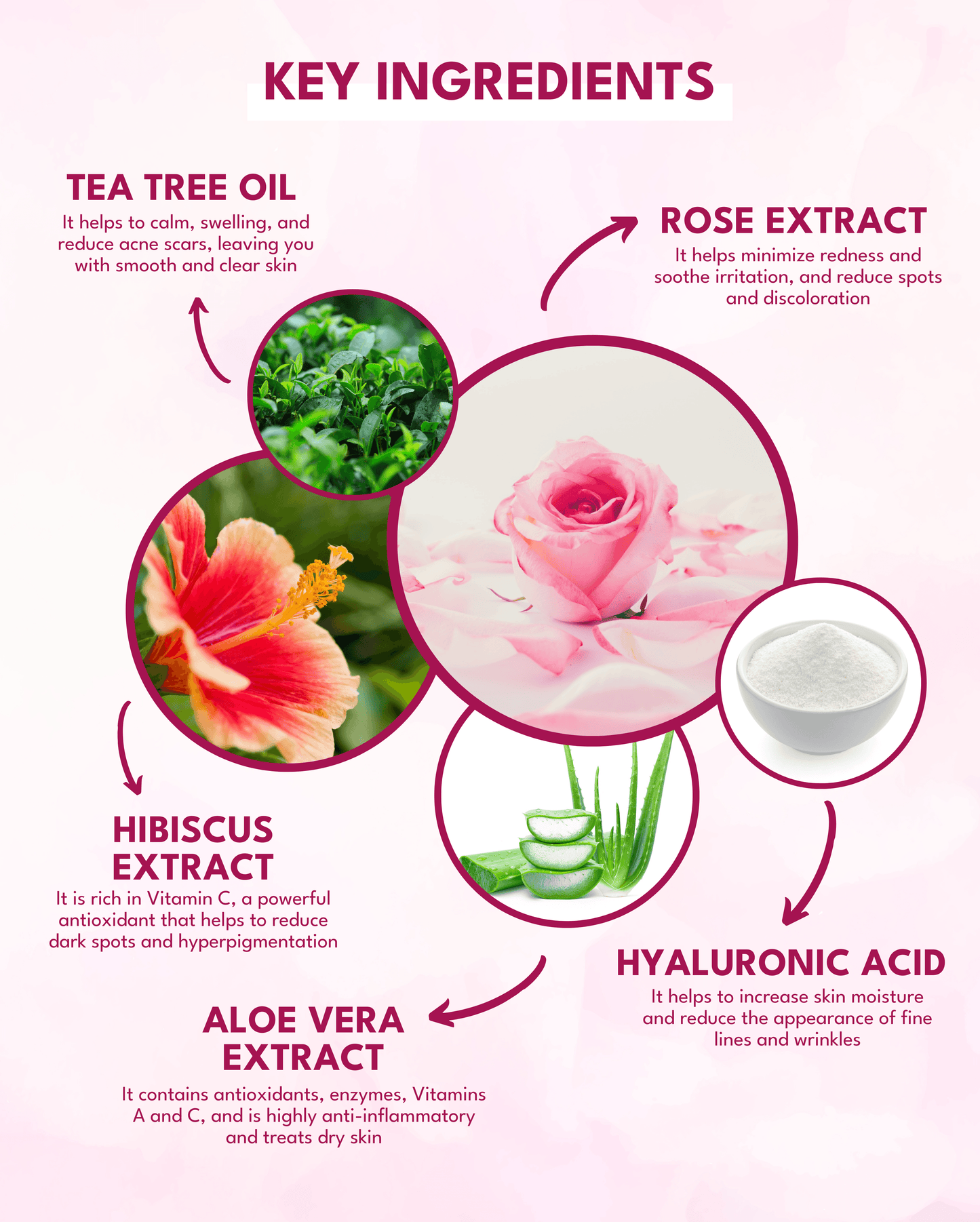 Face Skin Moisturizer goodness of Tea Tree, Hibiscus & Rose Extract - 100ml