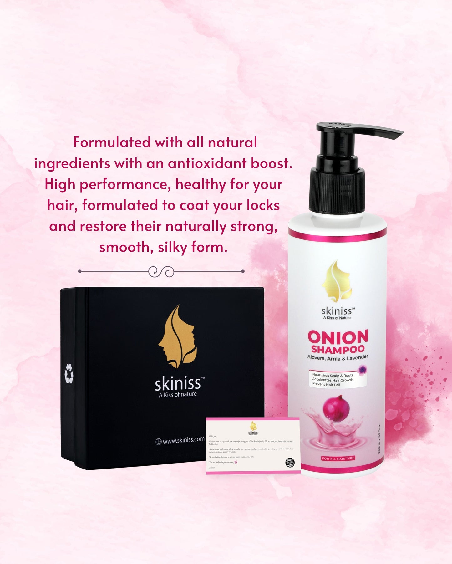 Natural Onion Shampoo With Aloevera For Hair Growth